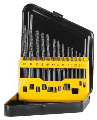 Set burghie HSS pentru metal Strend Pro FD131, 13 piese, 1,5–6,5 mm
