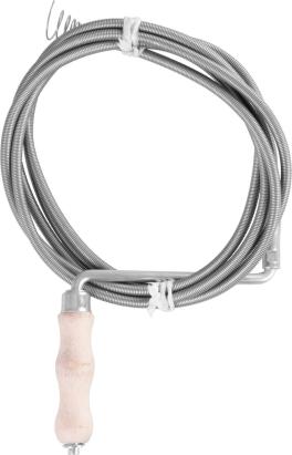 Spirală pentru desfundat țevi KPZ 05M, 5 m, 2,25/8,00 mm, cu mâner din lemn