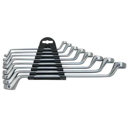 Set chei inelare cotite Strend Pro 8 piese, Cr-V, 6-22 mm, 75°