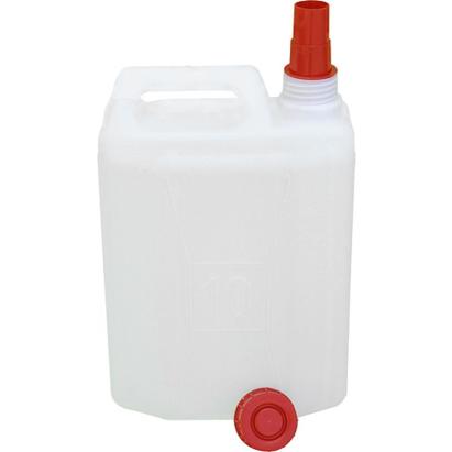 Canistră din plastic ICS M82225, 25 L, albă pentru lichide și combustibil