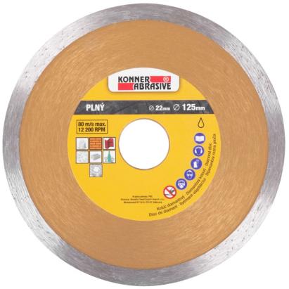 Disc diamantat plin Konner 125 mm pentru gresie, faianță și piatră