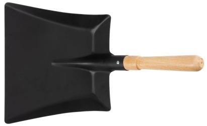 Lopățică tip făraș Strend Pro S532, neagră, cu mâner din lemn