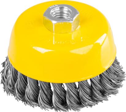 Perie cupă cu sârmă torsionată Strend Pro TCB-500, 100 mm, M14