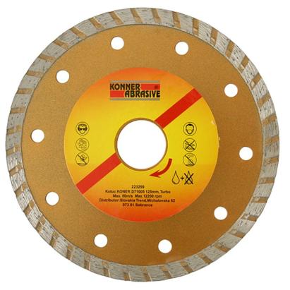 Disc diamantat Konner D71005 230 mm Turbo+ pentru tăiere umedă/uscată
