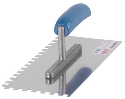 Gletieră zimțată din inox Strend Pro Premium, 280x130 mm, mâner lemn