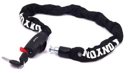 Antifurt cu cheie, lanț din oțel 6 mm x 90 cm, cu manșon textil Syncromate