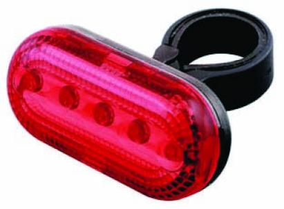 Stop bicicletă Syncromate Hi Five cu 5 LED roșii, 2 funcții, prindere 25.4–31.8 mm
