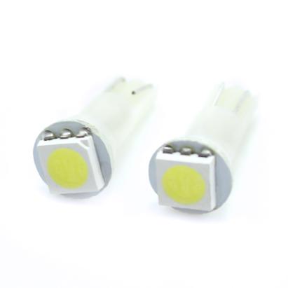 Set 2 becuri LED pentru bord T5 CLD001 12V SMD 18 lm, lumină albă