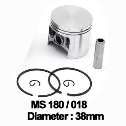 Piston complet 38 mm compatibil Stihl MS 180/018, cu bolt 10 mm