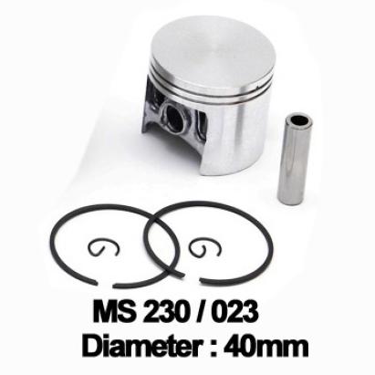 Piston complet 40 mm compatibil Stihl MS 230/023/021, set cu segmenti