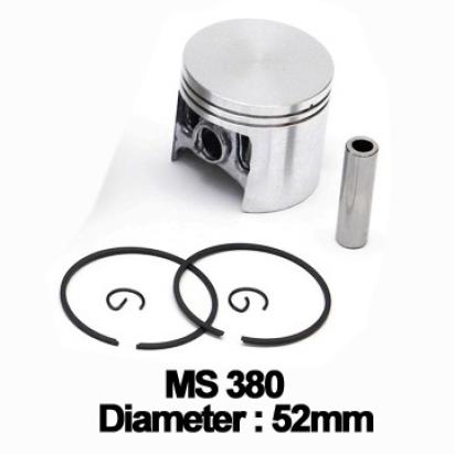 Piston complet 52 mm compatibil Stihl MS 380 / MS 381, bolt 10 mm