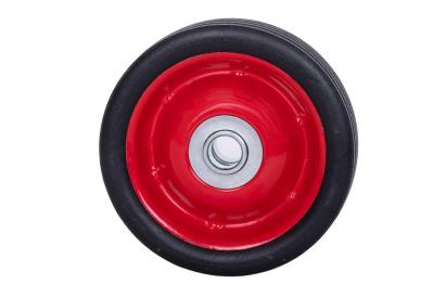 Roată mică pentru cărucior 125x40 mm, cauciuc brut striat, cu rulment