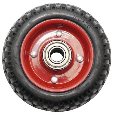 Roată cărucior transport 160x50 mm (6”) cu rulment, cauciuc brut striat