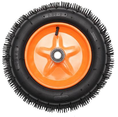 Roată pentru roabă 3.00-8 cu rulment, profil mixt, 6PR Gospopro