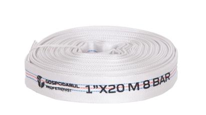 Furtun pompieri PVC pânzat 1 inch (Ø25 mm), 20 m, 8 bar, tip D