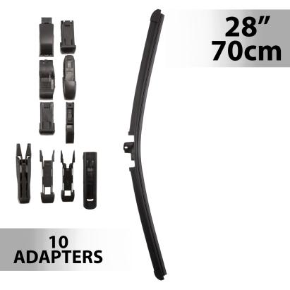 Ștergător parbriz profesional 28"/70 cm Carguard, multiadaptor cu 10 adaptoare