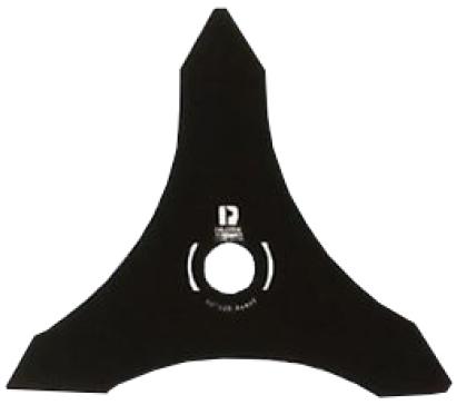 Disc tăietor cu 3 dinți pentru motocoasă, 255 mm, 25,4 mm, 12.000 rpm