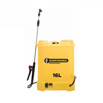 Pulverizator electric cu baterie 16L Gospopro, presiune reglabila, 4 duze