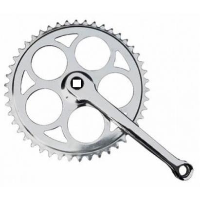 Angrenaj pedalier cu 1 foaie 46T, prindere pătrat, Blade pentru bicicletă