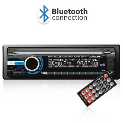 MP3 player auto Carguard cu Bluetooth, față detașabilă și 4x50W, RDS