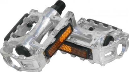 Pedale de bicicleta din aluminiu, drepte, cu reflectoare Blade