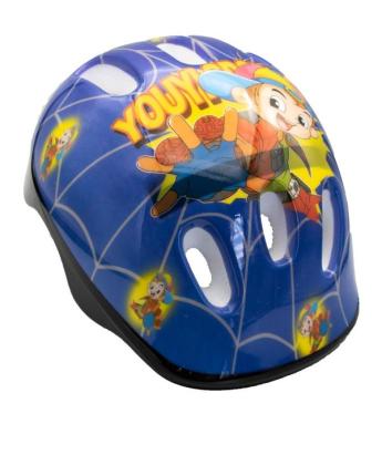 Cască de bicicletă pentru copii Blade, albastră, cu model animat și ventilație