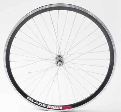 Roată față MTB 26" pentru anvelope 1.5–1.75, jantă aluminiu dublu 36H Blade