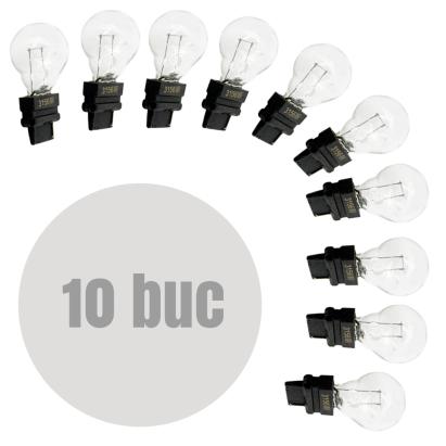 Set 10 becuri auto 3156 12V 21W Carguard, lumină albă, sticlă quartz