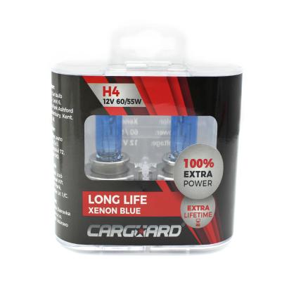 Set 2 becuri halogen H4 Carguard Long Life, +100% lumină, 12V 60/55W