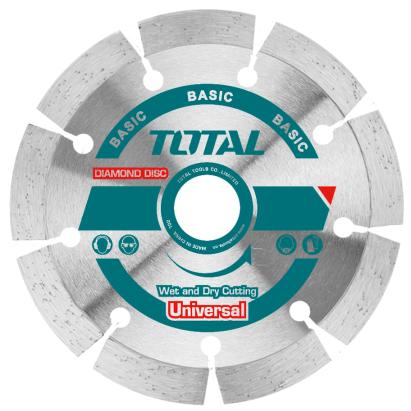 Disc diamantat TOTAL pentru debitare beton 180 mm, universal umed/uscat