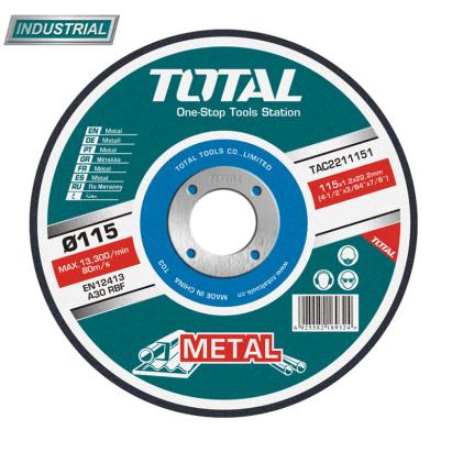Disc debitare metal TOTAL 115 mm, subtire 1.2 mm, prindere 22.2 mm