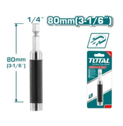 Prelungitor magnetic pentru biți TOTAL 80 mm, prindere 1/4"