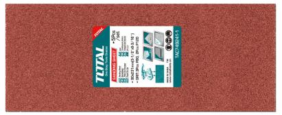 Set hârtie abrazivă TOTAL 90x231 mm pentru mașină de șlefuit, 5 bucăți