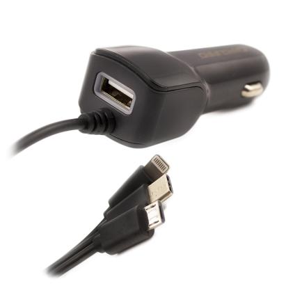 Încărcător auto universal rapid 3în1 Carguard cu Type-C, Micro-USB și Lightning