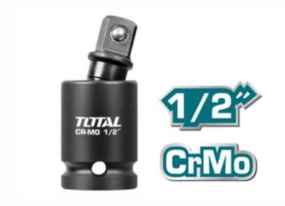 Adaptor flexibil de impact 1/2" TOTAL Industrial din oțel Cr-Mo pentru spații înguste