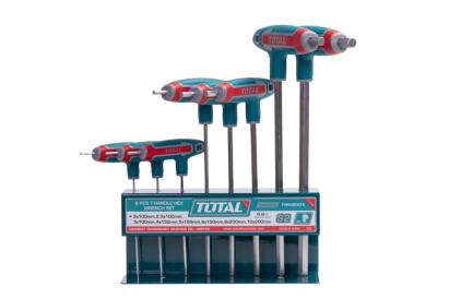 Set 8 chei imbus în T TOTAL, Cr-V industrial, 2–10 mm, cu suport