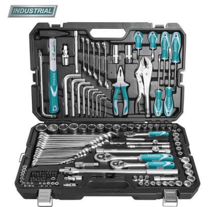 Trusă de scule TOTAL Industrial 142 piese, set profesional pentru service