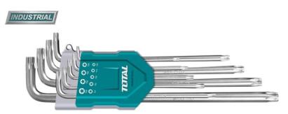 Set 9 chei imbus Torx TOTAL T10–T50 din Cr-V, braț lung (industrial)
