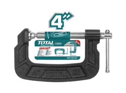 Clema tip G TOTAL 4" industrială din fontă, cu șurub de strângere tip T