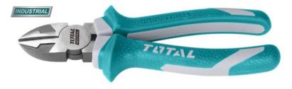 Clește tăietor TOTAL 160 mm din oțel Cr-V, mâner ergonomic TPR (Industrial)