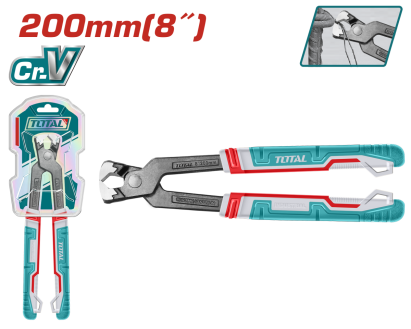 Clește pentru sârmă TOTAL industrial 200 mm (8”), oțel Cr-V, mâner ergonomic