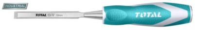Daltă pentru lemn TOTAL 12 mm, 140 mm, Cr-V – industrial, mâner ergonomic