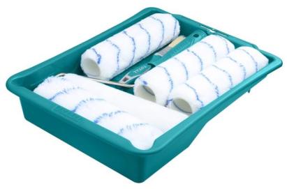Set trafalet TOTAL 8 în 1 pentru vopsire interior și exterior, cu role și tavă