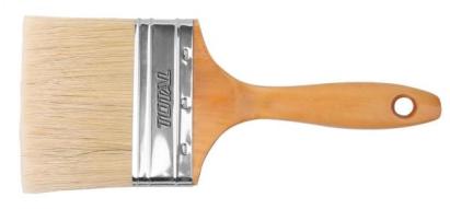 Pensulă de vopsea TOTAL 75 mm pentru aplicare uniformă, cu mâner din lemn
