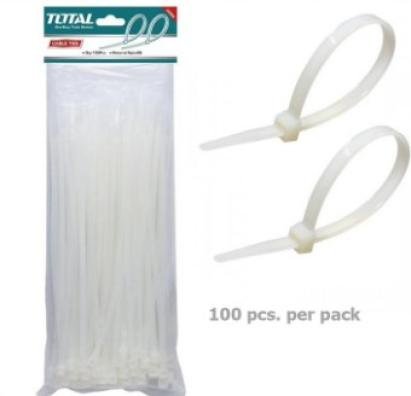 Set coliere de plastic TOTAL 9x800 mm, Nylon 66 (PA66), 100 bucăți