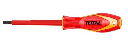 Șurubelniță izolată TOTAL Cr-V 4 mm, 1000V VDE, vârf drept