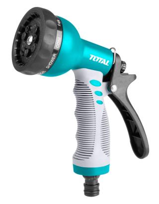 Pistol pentru stropit Total cu 9 funcții și adaptor 3/4 pentru grădină