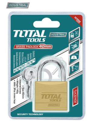 Lacăt TOTAL Industrial din alamă 40 mm, 142 g, cu 3 chei incluse