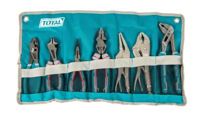 Set 7 clești universali TOTAL din oțel Cr-V, 8–10 inch, cu husă