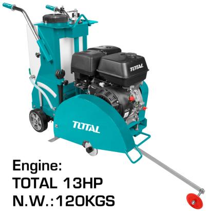 Mașină de debitat beton și asfalt TOTAL 13CP, tăiere 14 cm, disc 30–45 cm
